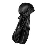 WLLHYF Silk Durag Long Tail Atmungsaktive Piraten Headwraps Kappe für 360...