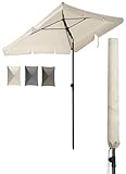4happy SET Sonnenschirm + Sonnenschirmhülle - Beige - UV50+ Sonnenschirm...