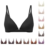 Damen Push Up BH mit Vorderverschluss Tshirt Bügel Tiefer Ausschnitt Vorne...