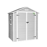 Wasabi - Kunstharz Gartenunterstand Aqua 2,6 mit Fenster - Inklusive Boden...