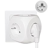 Steckdosenwürfel ohne Kabel (Max 4000W),Überspannungsschutz,Würfel...