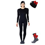 Merino.tech Merino Unterwäsche Damen Set + Mütze – Merino Langarm Damen...