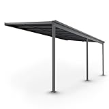 Juskys Terrassenüberdachung Borneo 5,5 x 3 m — Sonnenschutz aus...