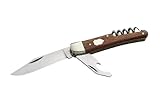 Hartkopf-Taschenmesser, 3-TLG, Stahl 1.4034, Rotholz, Neusilberbacken, mit...