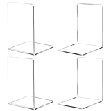 Buchstützen-Set, buchstütze aus 4 transparenten Acrylbuchstützen....