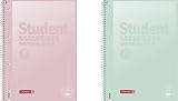 BRUNNEN Collegeblock Premium Student „Pastell“ A4 Pastellfarben (...