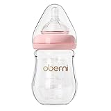 Oberni Babyflaschen aus Glas mit Silikon Sauger Größe 1, Milchflasche...