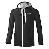 Black Crevice Herren dünne wasserdichte Hardshell Jacke, atmungsaktiv,...