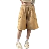 Damen-Shorts, große Taschen, weites Bein, lockerer Sport, Vintage, hohe...