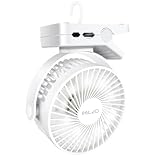 ELZO 12000mAh Camping Ventilator, Wiederaufladbarer Tischventilator USB...