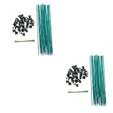 TOYANDONA 2 Sätze Garten Pflanzenstützen Set Bambusstäbe Clips und...