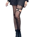 YIGZYCN Mehrzweck-Strumpfhose, geteiltes Bein, gestreift, verstärkte...