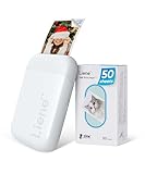 Liene Pearl K100 Mini Fotodrucker für Smartphone(5x7,6cm) - mit 50 Blatt...