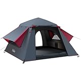 Yafaca Camping Zelt, 3 Personen Pop Up Zelt Große Wasserdicht...
