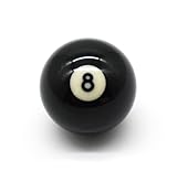 BILMAG Billard Zubehör - Einzelkugel Nr. 8, Schwarz, 57,2 mm - Poolbillard