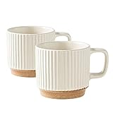cawein Keramikbecher, 2 Stück, Keramik-Kaffeetassen, Milchbecher,...
