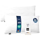 LILENO HOME Kopfkissen 40x80 cm [2er Set] HART mit 650g Kissen-Füllung -...