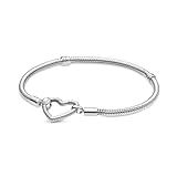 PANDORA Armband Moments 'Herzverschluss' silber 599539C00 18 cm