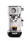 Ariete Espresso Slim Metal 1381, Kaffeemaschine mit Manometer, Kompatibel...