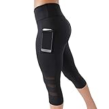 Odizli Sport Leggings Damen Capri Sporthose High Waist Push Up Boot Shape...