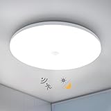 Combuh LED Deckenleuchte mit Bewegungsmelder Dämmerungssensor,18W 1800LM...