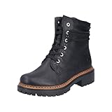 Rieker Damen 72618 Schnürstiefel, Schwarz, 39 EU