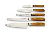 Echtwerk Damastmesser Set 5 teilig, Küchenmesser Set, Kochmesser,...