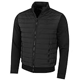 Calvin Klein Herren Hybrid Gesteppte Fleece Jacke - Schwarz - M