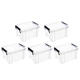 JOINPAYA Kleiner Aufbewahrungsboxen 5 Stück Klare Kunststoffboxen mit...