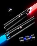 LED Lichtschwert 2er Set Schwarz – 20 Farben & 4 Soundeffekte,...