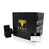 G.O.A.T Kokosnuss Kohle 2 kg 100% Kokusnussschale geruchlos geschmacklos,...