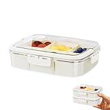 Wiederverwendbare Aufschnitt-Box mit 6 einzelnen Fächern, Reisebehälter,...