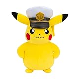 Pokémon PKW4295-20cm Plüsch - Captain Pikachu, offizielles Plüsch