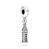 CHEYLIZI 925 Sterling Silber Perle Big Ben Anhänger Charm Fit Mode Frauen...