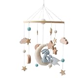 Xiyocadt Kinderwagen Spielzeug, Kinderwagenkette Aus Holz Und Baumwolle...