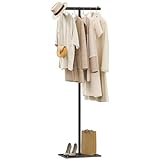 OUTBROS Metall Garderobenständer, T-förmiger Moderner Aufhänger mit...