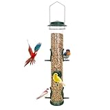 MIXXIDEA Vogelfutterspender aus Metallrohr für den Außenbereich, zum...