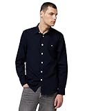 Tommy Hilfiger Herren Hemd Flex Poplin Kent Collar Slim Fit, Blau (Desert...