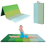 FANTASK Klappbare Turnmatte für zuhause, 180 x 120cm, Fitnessmatte 5 fach...