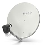 DUR-line 8 Teilnehmer Set - Qualitäts-Alu-Satelliten-Komplettanlage -...