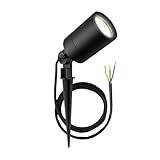Ledvion LED Gartenstrahler Aluminium, IP65, GU10 Fassung, 1m Kabel,...