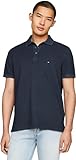 Tommy Hilfiger Herren Poloshirt Kurzarm Regular Fit, Blau (Desert Sky), XL