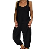 Damen-Jumpsuit für den Sommer, lässig, weites Bein, ärmellos,...