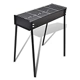 BBQ Grill, Säulengrill Standgrill Kohlegrill, Barbeque Quadratisch für...