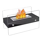 Alkohol-Kamintisch – 13,78 Zoll rechteckige Feuerstelle | Hängende...