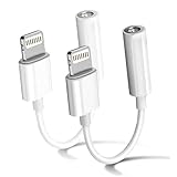 EnergieMAX 2 Pack iPhone Aux Adapter/Lightning auf 3.5mm Klinke Adapter[MFi...