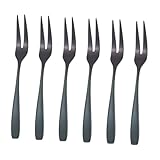 VALICLUD 6 Stück Dessertgabel aus Edelstahl 2 zinkige Obstgabeln in...