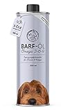 Barf Öl für Hunde 500ml Barföl mit Omega 3-6-9 aus: Lachsöl, Rapsöl,...