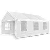 Hochwertiges Festzelt Partyzelt Pavillon 4x6 m weiß mit Seitenteilen für...