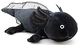 Uni-Toys Original Axolotl (schwarz) - 32 cm (Länge) - Plüsch-Wassertier -...